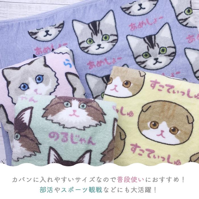 タオル ワンワンワールド にゃんにゃんニャールド プリント
