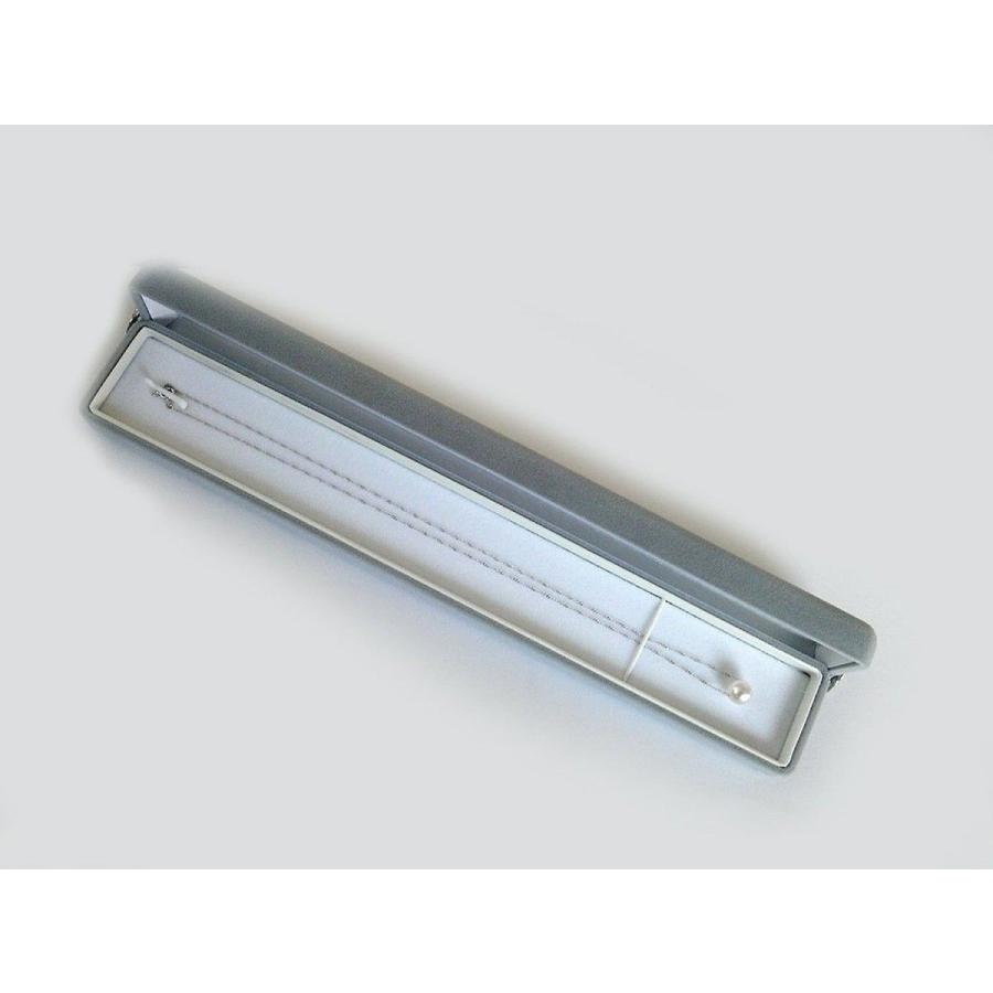 ネックレス 一粒のアコヤ真珠 7mm K14WG スクリューチェーン スルー