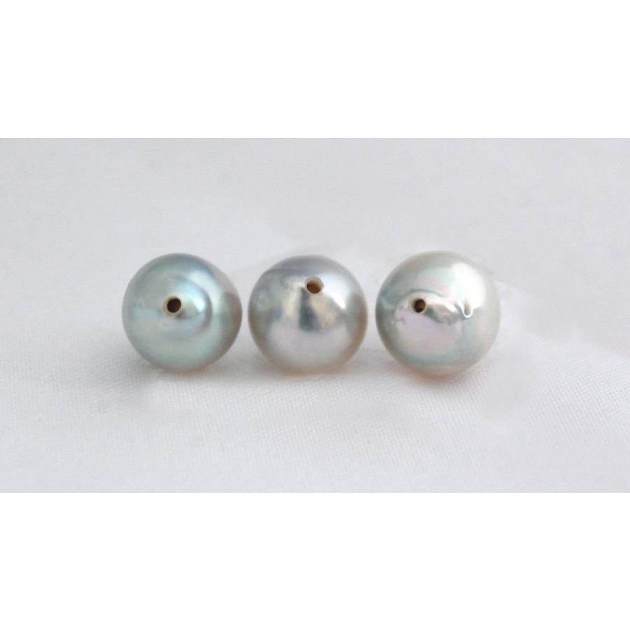 ルース アコヤ真珠 7mm〜8mm 片穴 ナチュラルカラー 10ピース ビーズ 