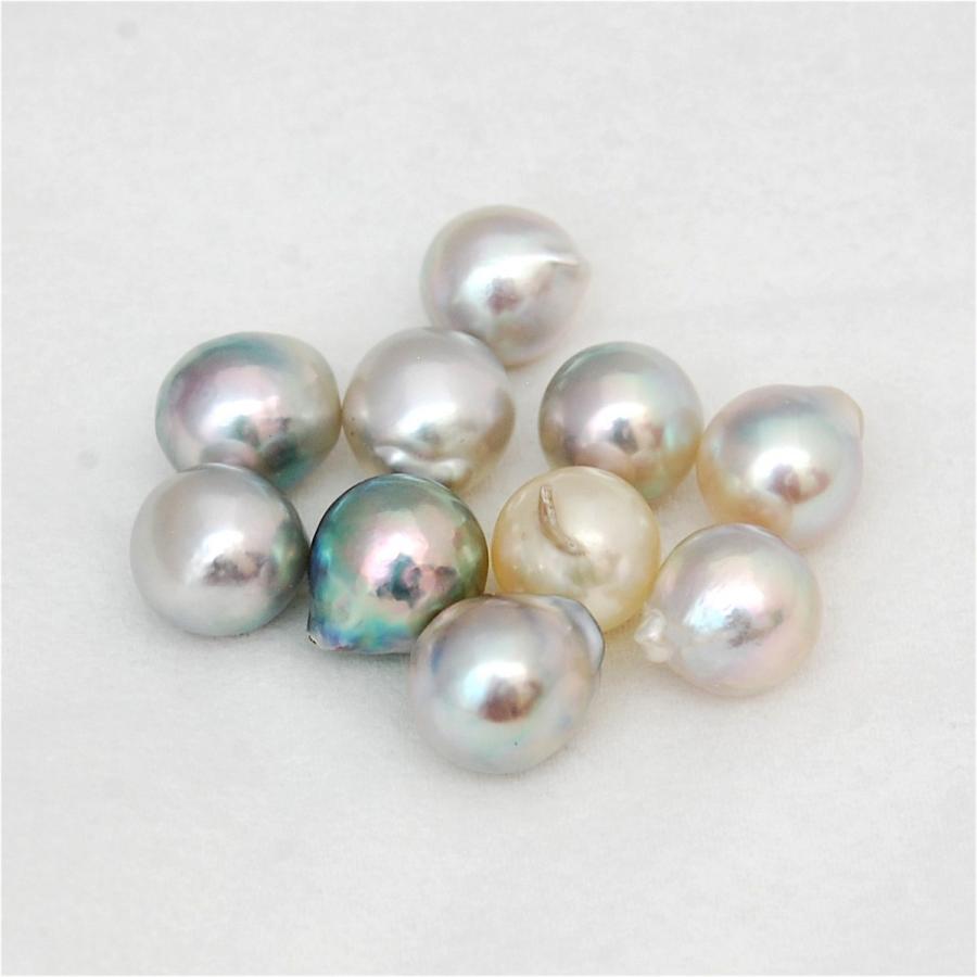ルース アコヤ真珠 7mm〜8mm 無穴 ナチュラルカラー 10ピース ビーズ