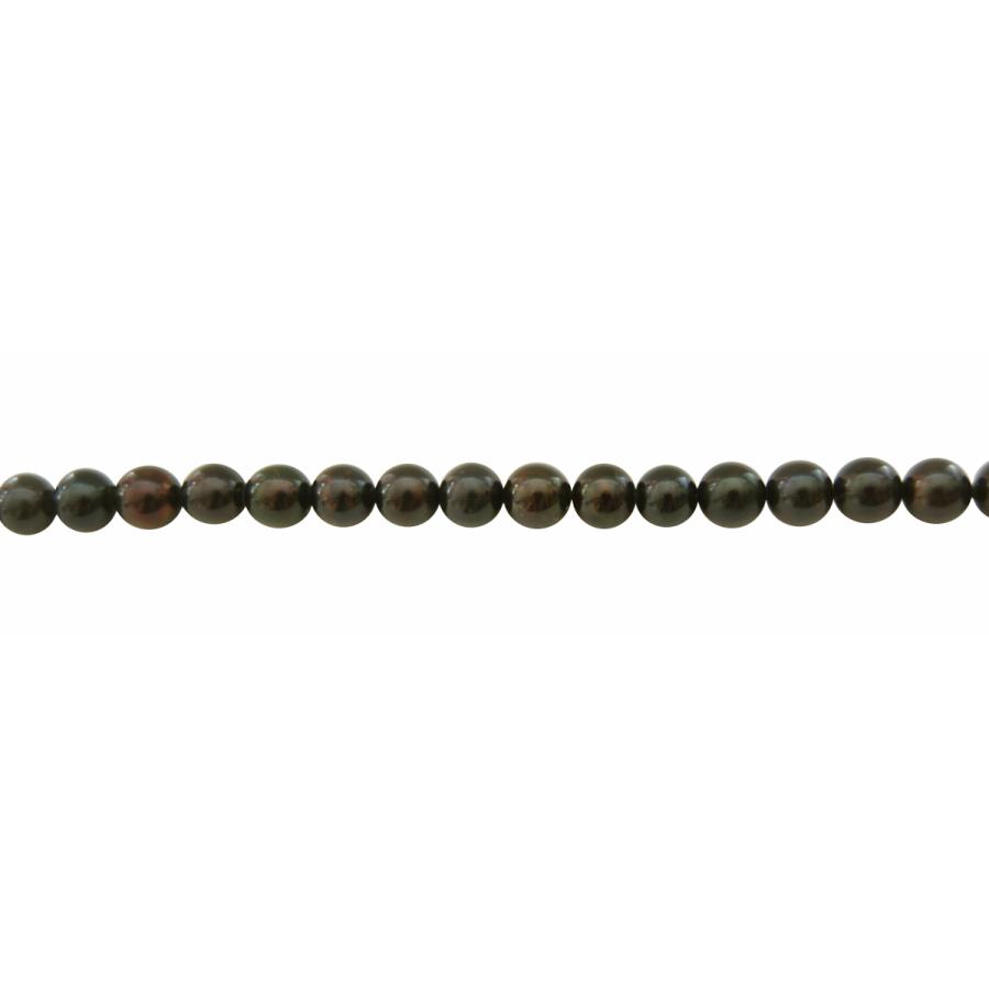 連 アコヤ黒真珠 8mm ブラック 連 一本 ビーズ アクセサリー 制作素材の画像
