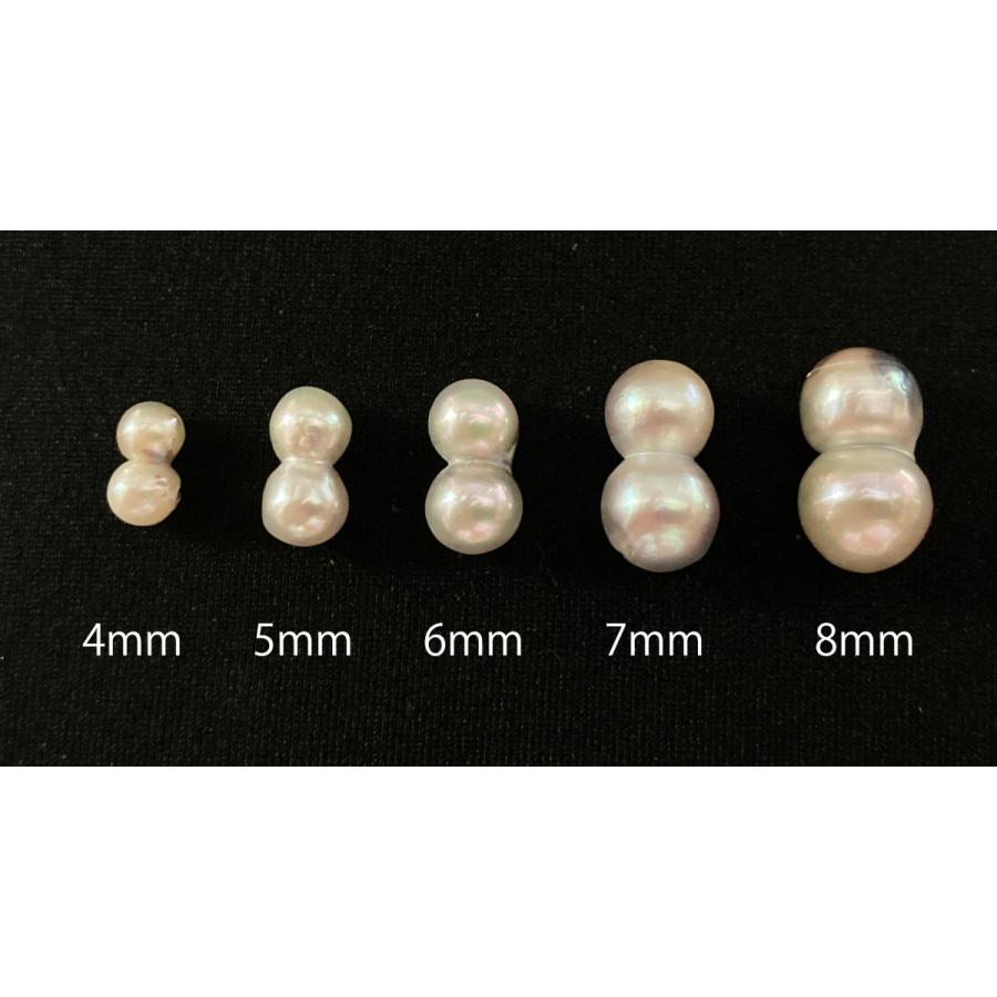 ルース アコヤ真珠 双子珠 パール 6.0mm〜7.9mm 片穴 無穴 10 ルース アコヤ真珠 双子珠 パール 6.0mm〜7.9mm 片穴 無穴 10