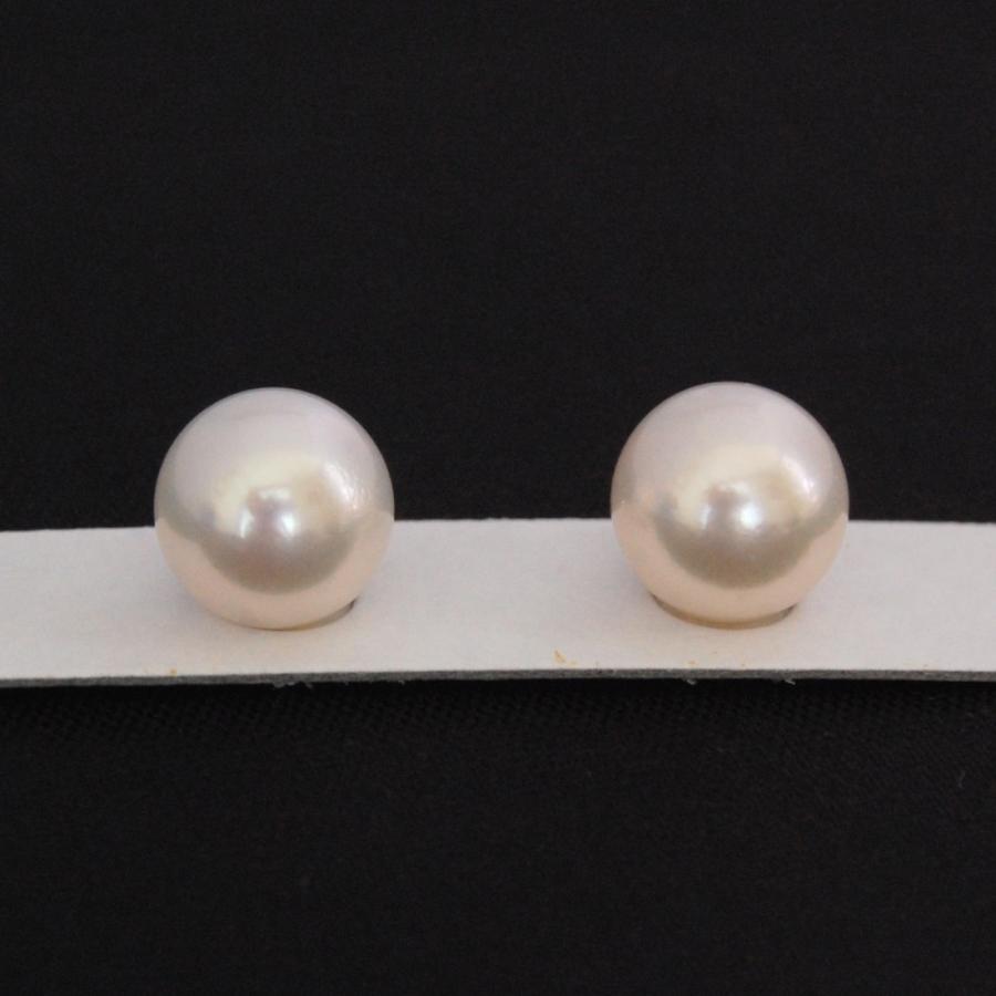 ルース アコヤ真珠 8.0mm ペア (片穴) ビーズ アクセサリー 制作素材 