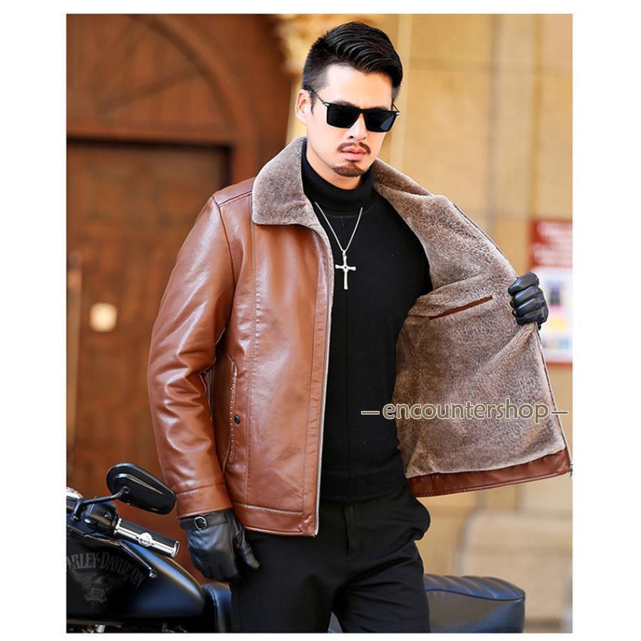 レザージャケット メンズ ライダースジャケット 本革 革ジャン