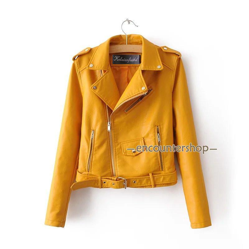 レディース 黄色 レザー ジャケット レザージャケット レディース 革ジャン ライダースジャケット