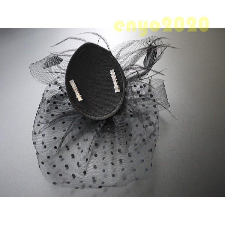 トーク帽 トークハット チュール カクテルハット  花 ヘッドドレス ウェディング 結婚式 パーティー 二次会 女子会 お呼ばれ カチューシャ フェザー 髪飾り | ブランド登録なし | 04