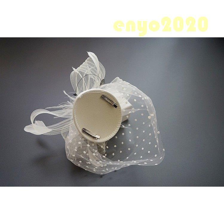 トーク帽 トークハット チュール カクテルハット  花 ヘッドドレス ウェディング 結婚式 パーティー 二次会 女子会 お呼ばれ カチューシャ フェザー 髪飾り | ブランド登録なし | 06