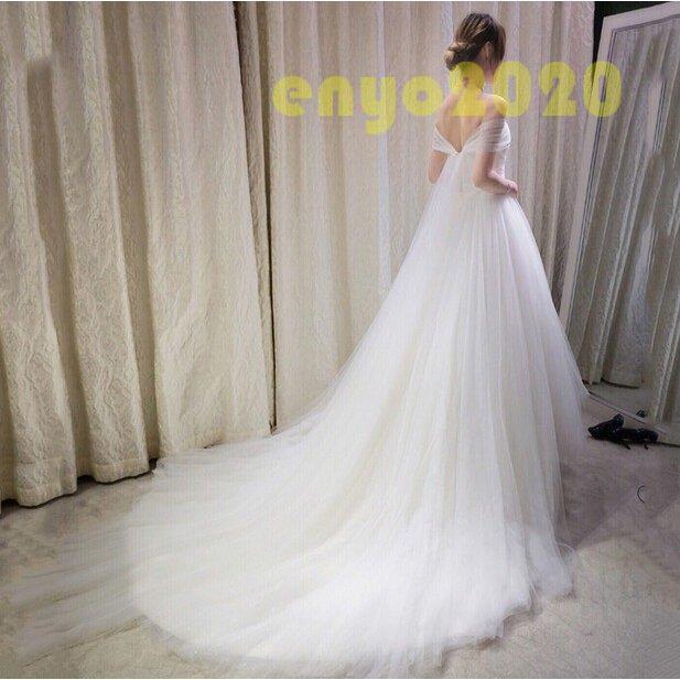 時間指定不可 ウェディングドレス 結婚式 花嫁 二次会 パーティードレス プリンセスライン ウエディングドレス ブライダル 手作り トレーン レース 白 公式の Www Cepici Gouv Ci