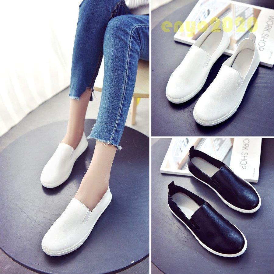 スリッポン スニーカー レディース 厚底 白 黒 ローカット 無地