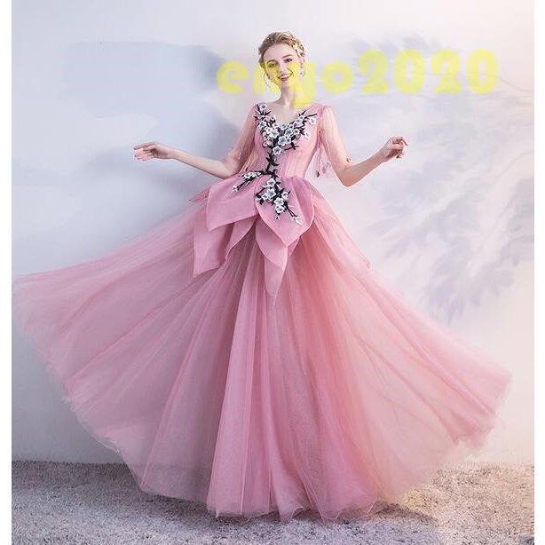 新しい到着 カラードレス ロング カラードレス 結婚式 花嫁 半袖 ピンク 刺繍 高級感 二次会 パーティードレス チュール 編み上げ ウェディングドレス ウエディング 演奏会 Aone 03a09 Pat13 ネットファミリー 通販 Yahoo ショッピング アウトレット Www