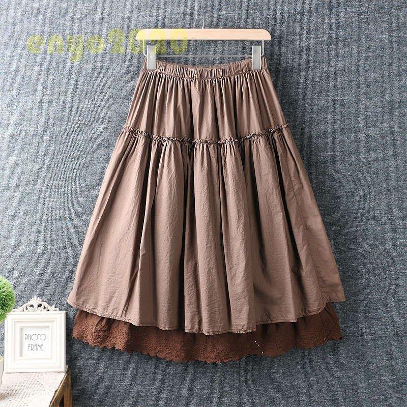 フレアスカート スカート ロングスカート マキシ レディース 春夏 綿