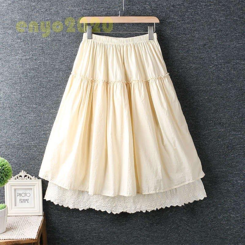 フレアスカート スカート ロングスカート マキシ レディース 春夏 綿