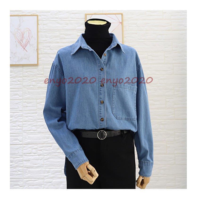シャツ デニムシャツ 春 春服 レディース トップス 長袖 薄手 シャツ デニムシャツ 春 春服 レディース トップス 長袖 薄手