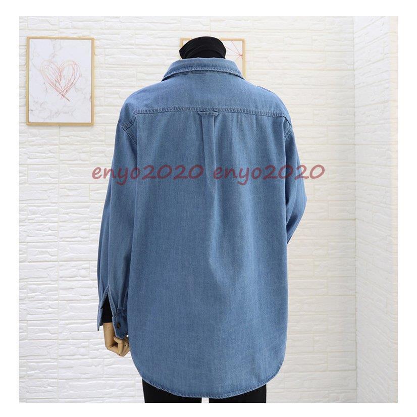シャツ デニムシャツ 春 春服 レディース トップス 長袖 薄手 シャツ デニムシャツ 春 春服 レディース トップス 長袖 薄手