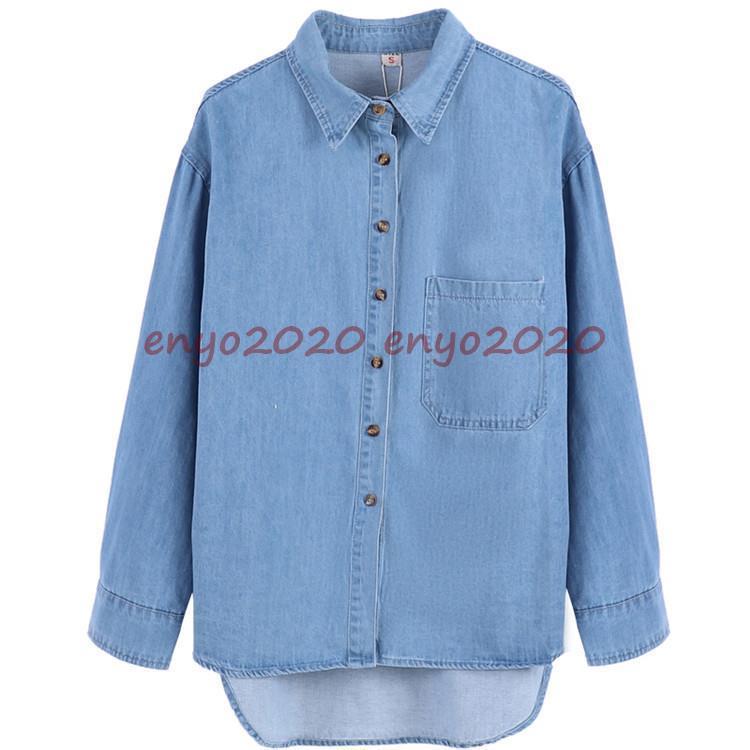 シャツ デニムシャツ 春 春服 レディース トップス 長袖 薄手 シャツ デニムシャツ 春 春服 レディース トップス 長袖 薄手