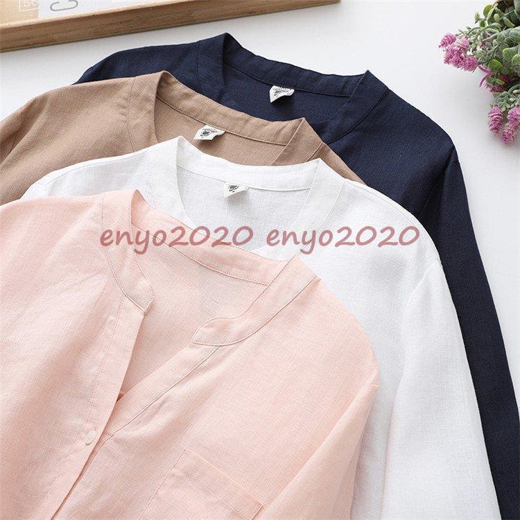 ブラウス ガーゼ スキッパー シャツ トップス 春 夏 レディース 綿 コットン 七分袖 M L 大きいサイズ | ブランド登録なし | 08