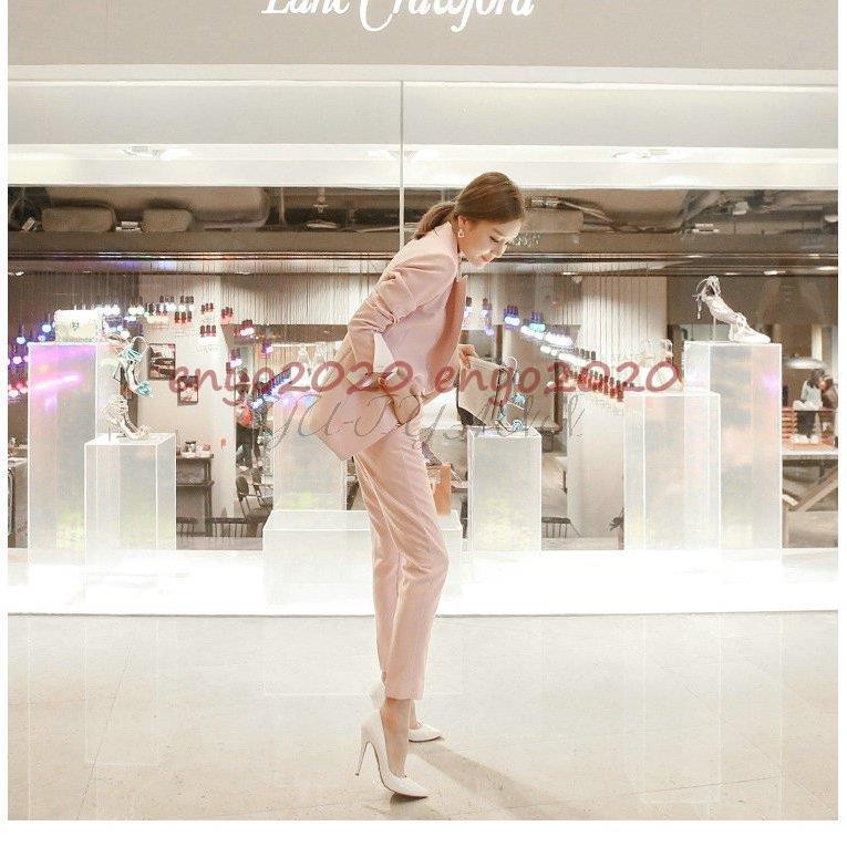 パンツセット2点セットレディース スーツセッ春 セレモニースーツ韓国風OL 上品 zj-cp-081.jpg