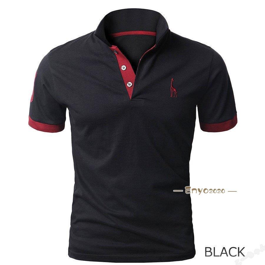 ゴルフシャツ メンズ ポロシャツ ゴルフウェア 半袖 夏 スポーツ ストレッチ カジュアル 新作 おしゃれ 白 黒 青 緑 紫 赤 デジタル 刺繍 父の日 ギフト タイムセール