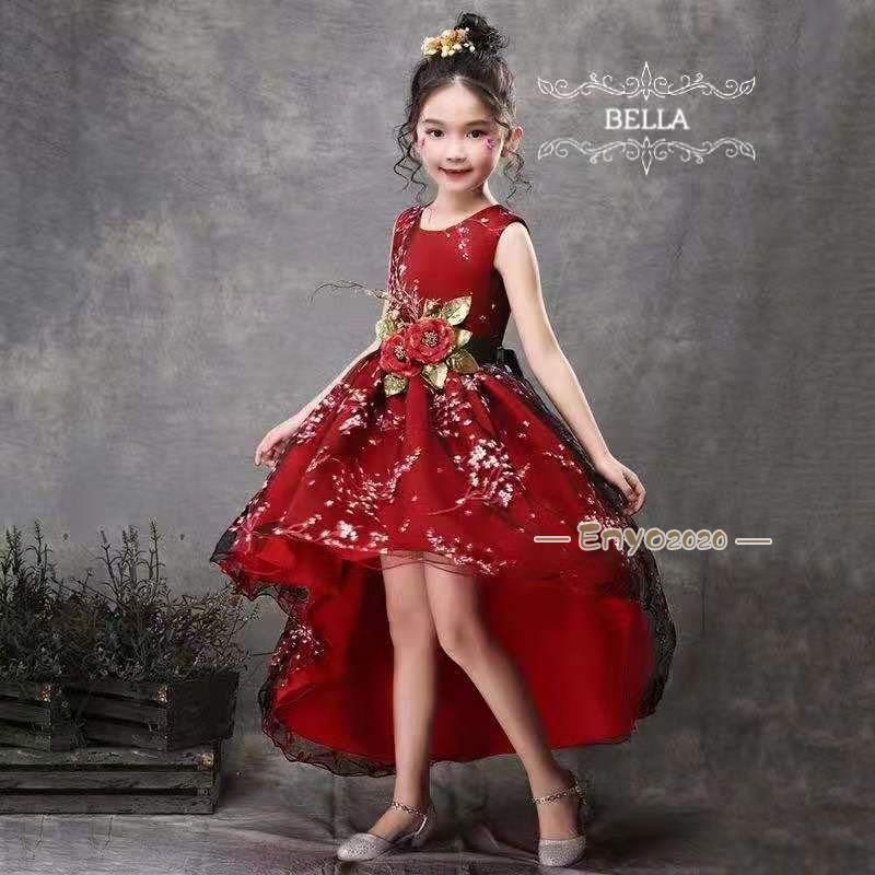 子供ドレス 緑 赤 レッド ドレス 発表会 結婚式 女の子 グリーン