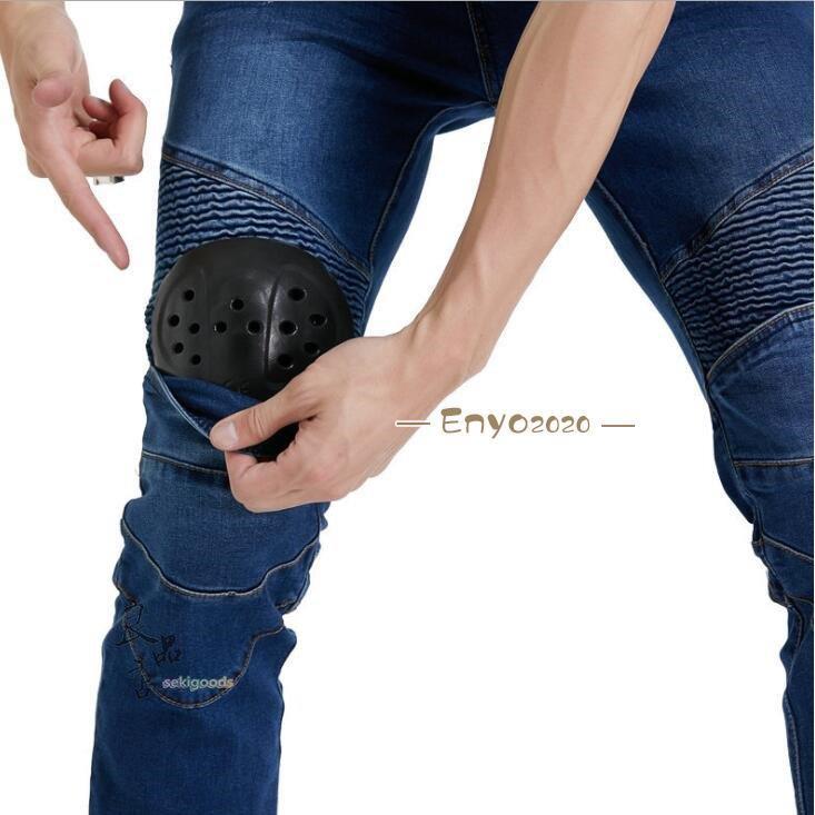 バイクパンツ デニム バイクウェア メンズ レディース 膝パッド付き
