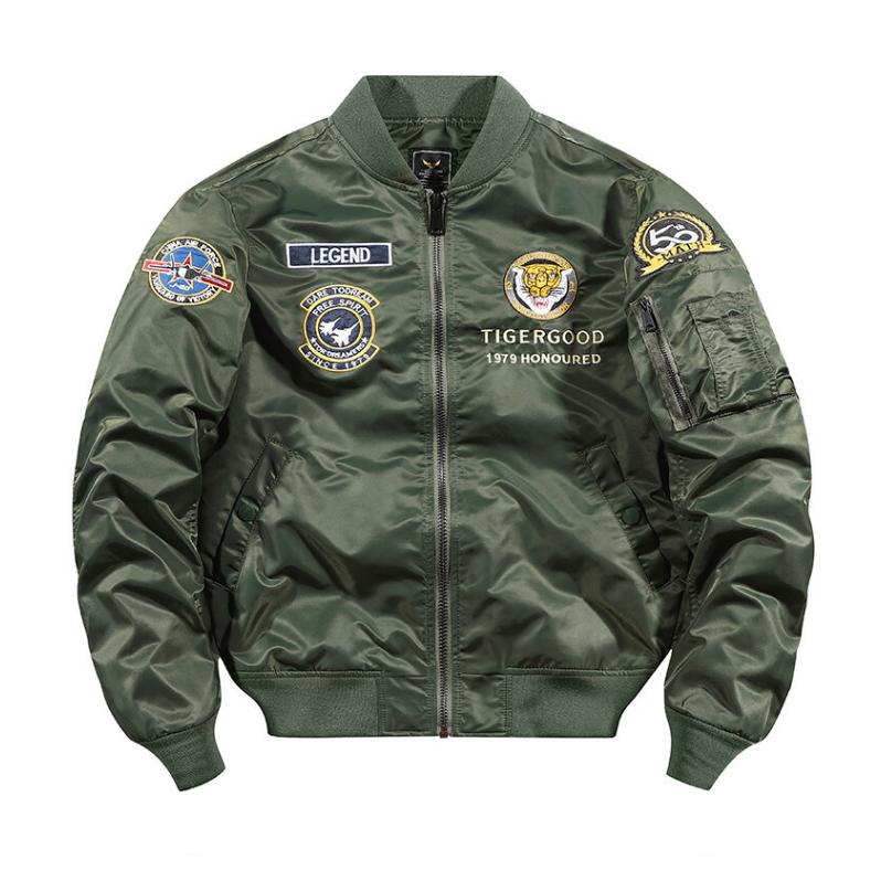 スカジャン 長袖 メンズ ミリタリー ブルゾン 光沢 フライトジャケット