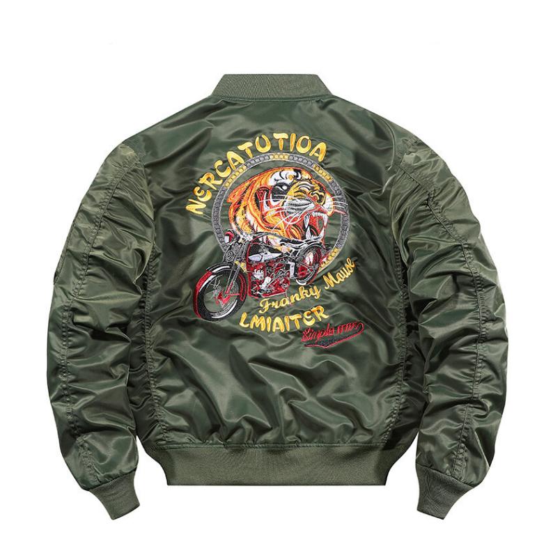 ビンテージミリタリースカジャン スカジャン 長袖 メンズ ミリタリー ブルゾン 光沢 フライト