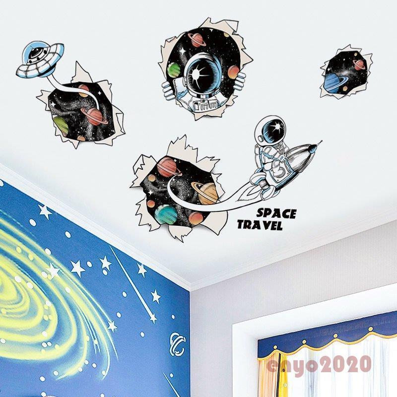 インテリア 雑貨 ウォールステッカー ルームデコ 壁紙デコ 壁紙シール イラスト風 宇宙飛行士 宇宙 キッズ 子ども部屋 ブラック Ago09 Dd07 Cjf352 ネットファミリー 通販 Yahoo ショッピング