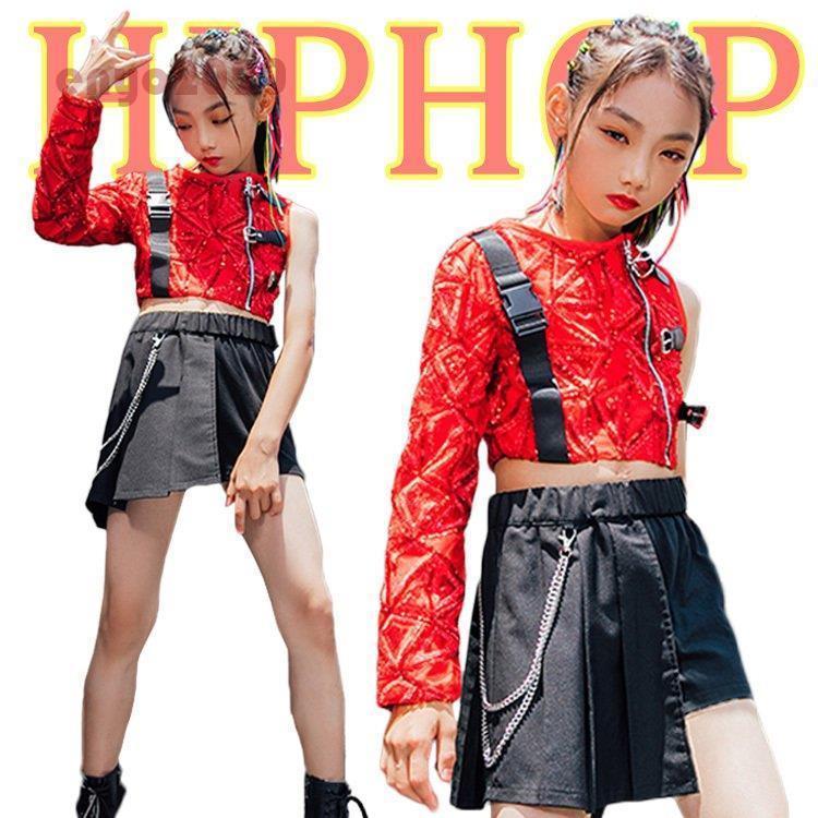 韓国 ダンス衣装 スパンコール キッズ へそ出し トップス セットアップ キラキラ 韓国 キッズ キュロット スカート 赤 トップス ショート丈 Hiphop 発表会 Dd07 Cjwd321 ネットファミリー 通販 Yahoo ショッピング