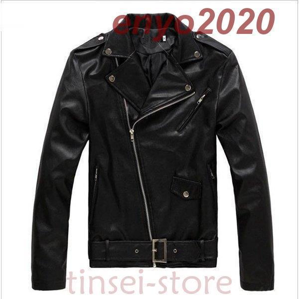 人気アイテム メンズ ライダースジャケット 秋冬アウター 大きめ ショート丈 メンズ レザージャケット レザージャケット 新作 革ジャン 黒 ブラック 秋冬アウター Pu革 無地 フェイクレザージャケット ショート丈 ジャケット Vehicleadminservices Com