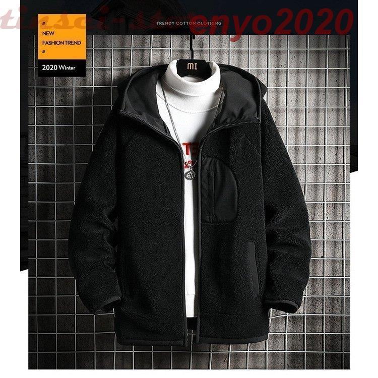 新品本物 長袖 ジップパーカー ボアジャケット メンズ フリースジャケット ジップパーカー 長袖 ジャケット 冬服 メンズ ボアコート ボアコート カジュアル カッコイイ 通勤 アウター アウトドア 防寒ジャケット 冬服 モコモコ ジャケット