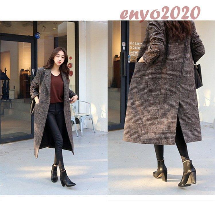チェスターコート レディース 秋冬 40代 ロングコート チェック柄