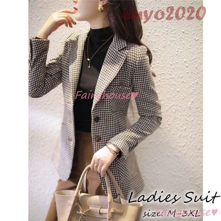 グッチ 銀座 三越 ブレザー スーツ レディース 40代 50代 長袖テーラードジャケット 細身 オシャレスーツ チェック柄ブレザー オフィス 秋服 30代アウター 着痩せ 通勤ol 正規品 Www Superavila Com