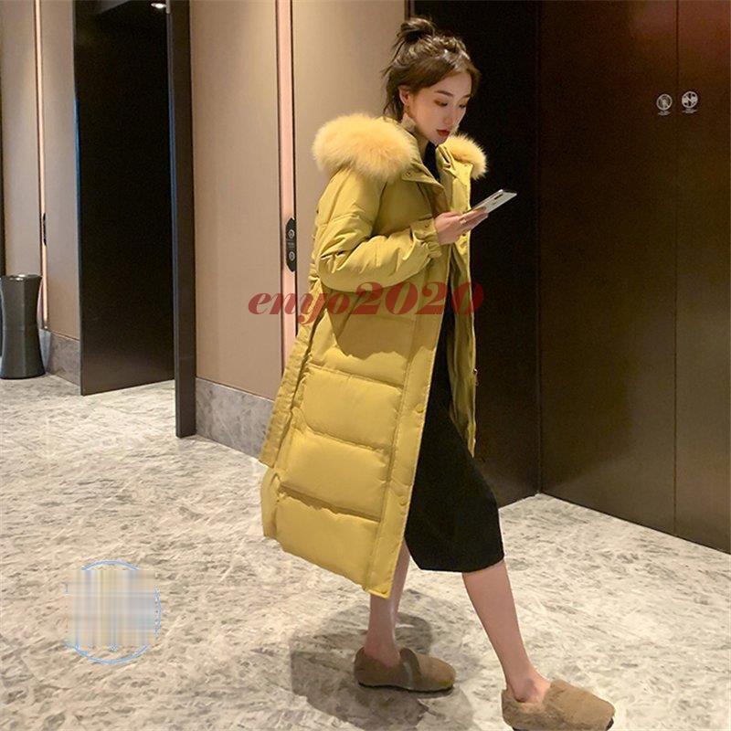 グレースコンチネンタル　イエロー　フード付きロングダウンコート　完売モデル！ グレースコンチネンタル イエロー フード付きロングダウンコート