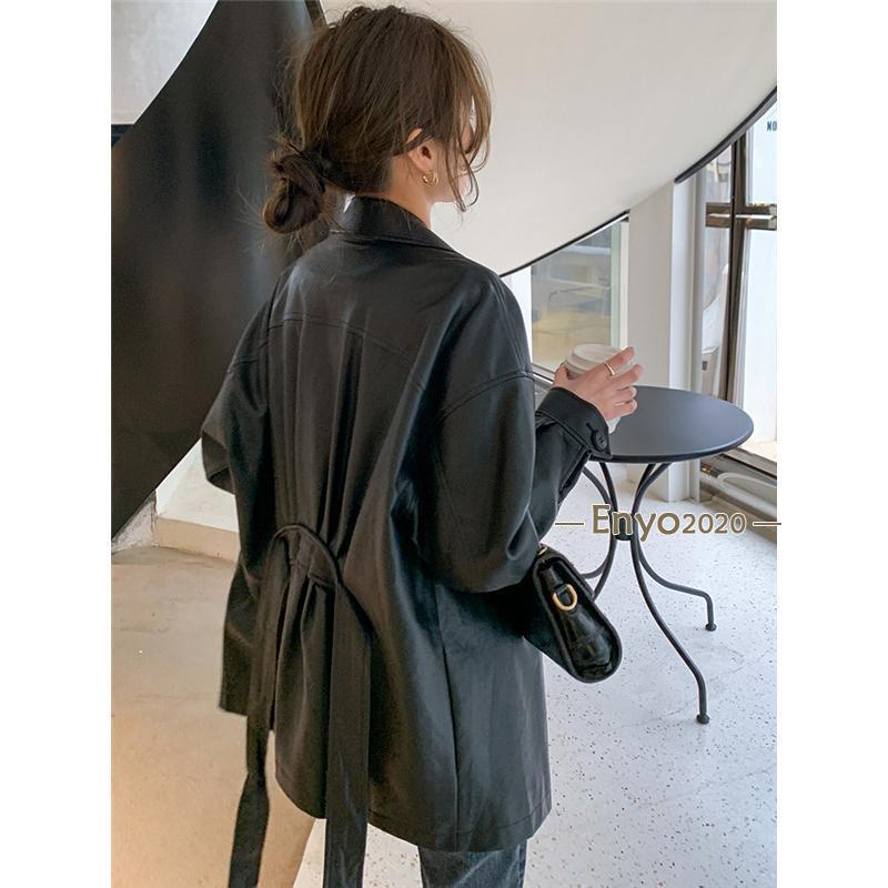 最終日、最終価格　Ted baker レディー　レザージャケット　フリル付き Ted Baker womens Fitted Leather Biker Jacket, 6, Blue