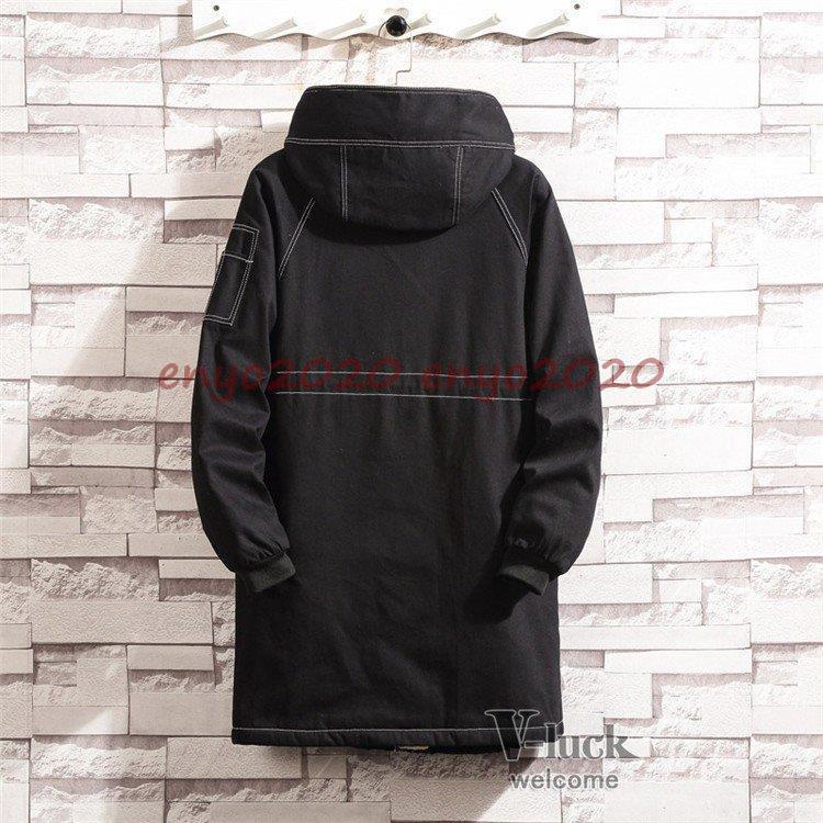 ボアブルゾン モッズコート メンズ 裏起毛 秋冬 ロングコート