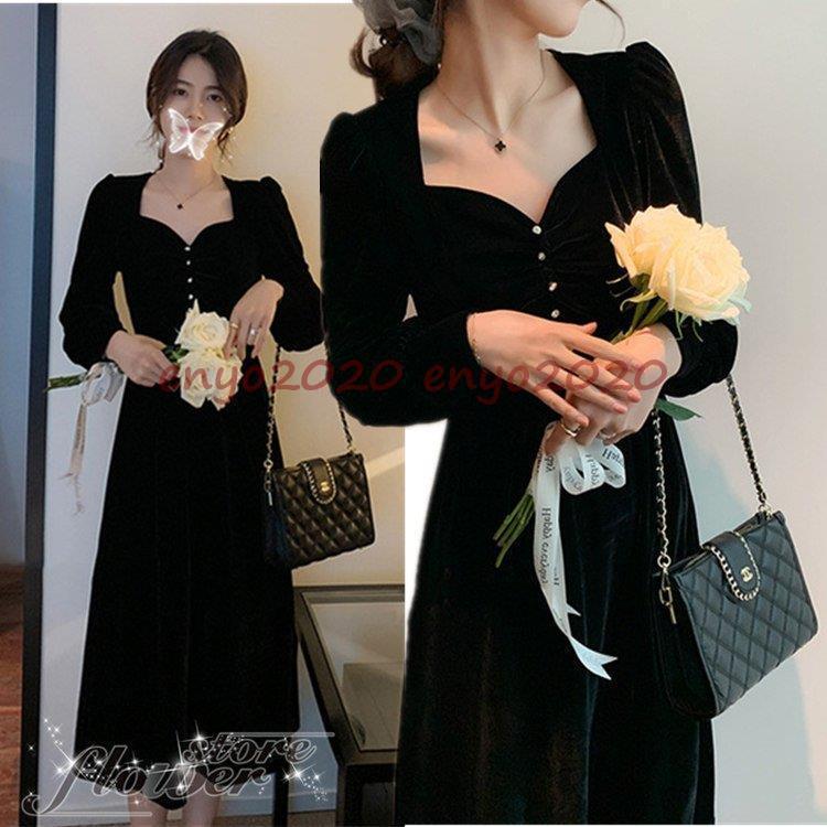ワンピースドレス レディース 40代 秋冬 きれいめ マキシワンピース 長袖 ベルベット黒スクエアネック 結婚式ドレス パーティー 大きいサイズ 新作 オシャレ Dd1210 Fllow62 ネットファミリー 通販 Yahoo ショッピング