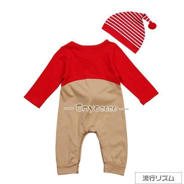 ベビークリスマスロンパース ロンパース コスプレ コスチューム サンタ 衣装 キッズ ベビ服 こども用 80cm 90cm 100cm プレゼント｜enyo2020｜03