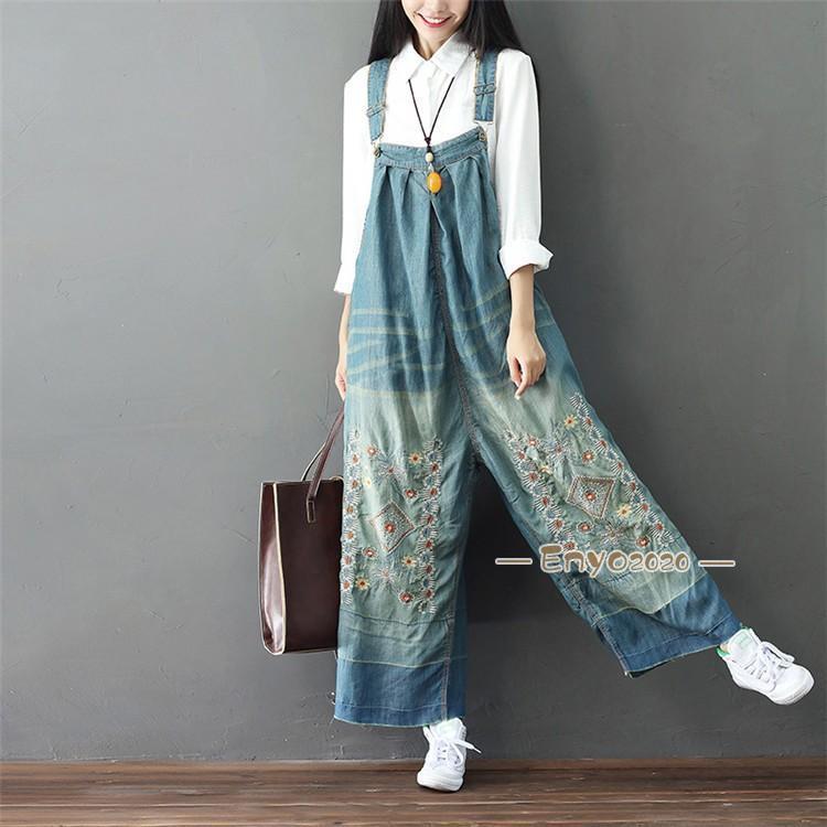 DOARAT つなぎ オーバーオール オールインワン サロペット デニム 刺繍 DOARAT つなぎ オーバーオール オールインワン サロペット