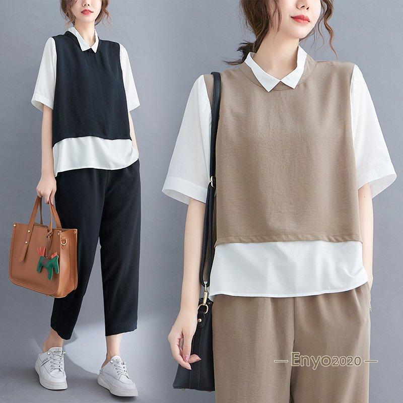 トップス+パンツ セットアップレディース 2点セット カジュアル 半袖トップス フード付き 大きいサイズ 着回し スポーツ ランニング 20代~40代 通勤 デーリー レディースファッション 2色 セットアップ 半袖 シャツ パンツ 上下
