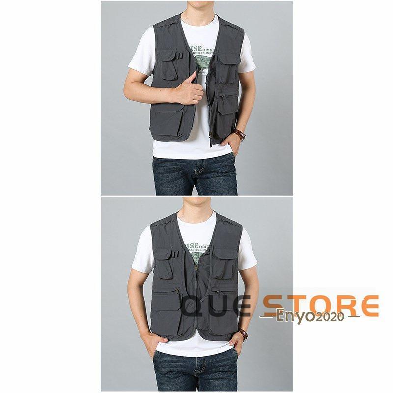 ベスト メンズ アウトドア メッシュベスト 夏 春夏 軽量 通気 多