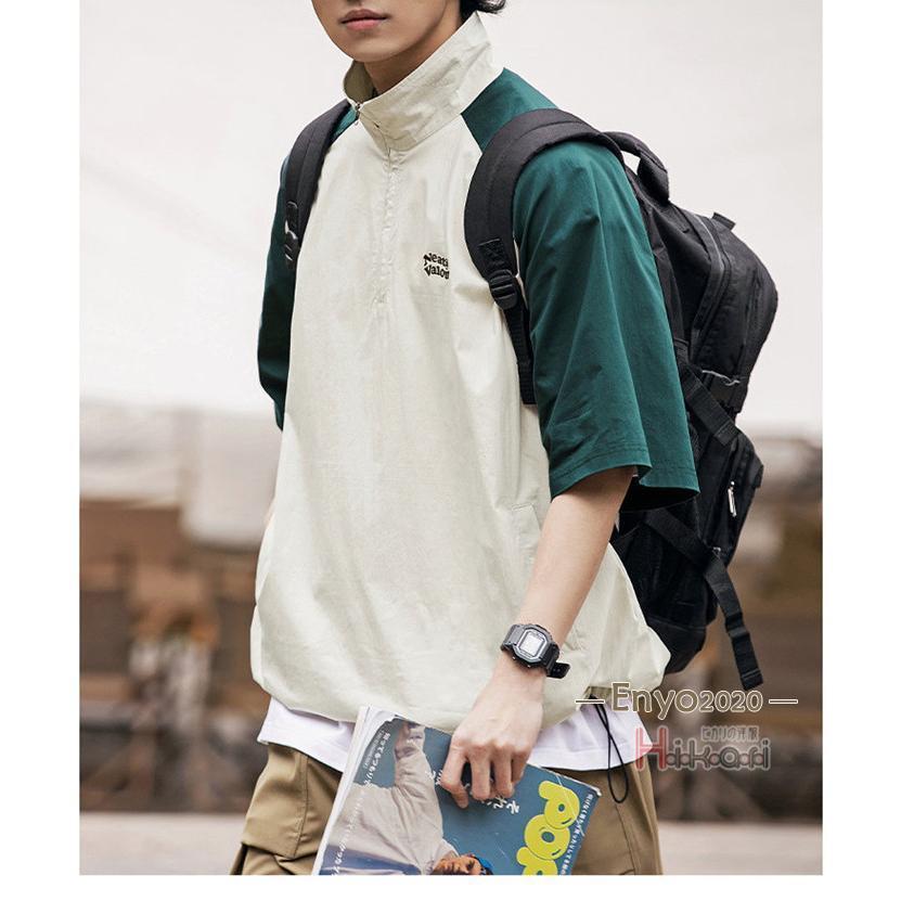 PXG ゴルフ メンズ トップス 半袖 ナイロンジャケット ハーフジップシャツ adidas（アディダス） ゴルフウェア 半袖ウインドブレーカー 秋 冬