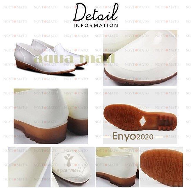 レインシューズ レディース パンプス ラバーシューズ 雨靴 防水 カジュアル 滑りにくい 無地 厚底 スクエアヒール 作業靴 仕事用 ポインテッドトゥ | ブランド登録なし | 12