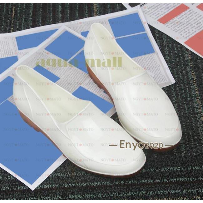 レインシューズ レディース パンプス ラバーシューズ 雨靴 防水 カジュアル 滑りにくい 無地 厚底 スクエアヒール 作業靴 仕事用 ポインテッドトゥ | ブランド登録なし | 15