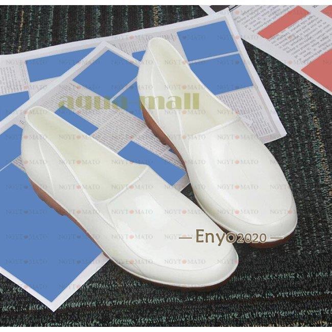 レインシューズ レディース パンプス ラバーシューズ 雨靴 防水 カジュアル 滑りにくい 無地 厚底 スクエアヒール 作業靴 仕事用 ポインテッドトゥ | ブランド登録なし | 08