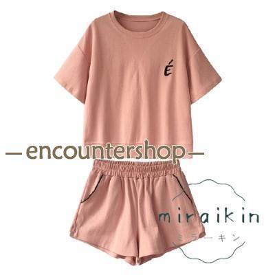 パジャマ ルームウェア レディース 春夏 半袖 ショットパンツ 上下