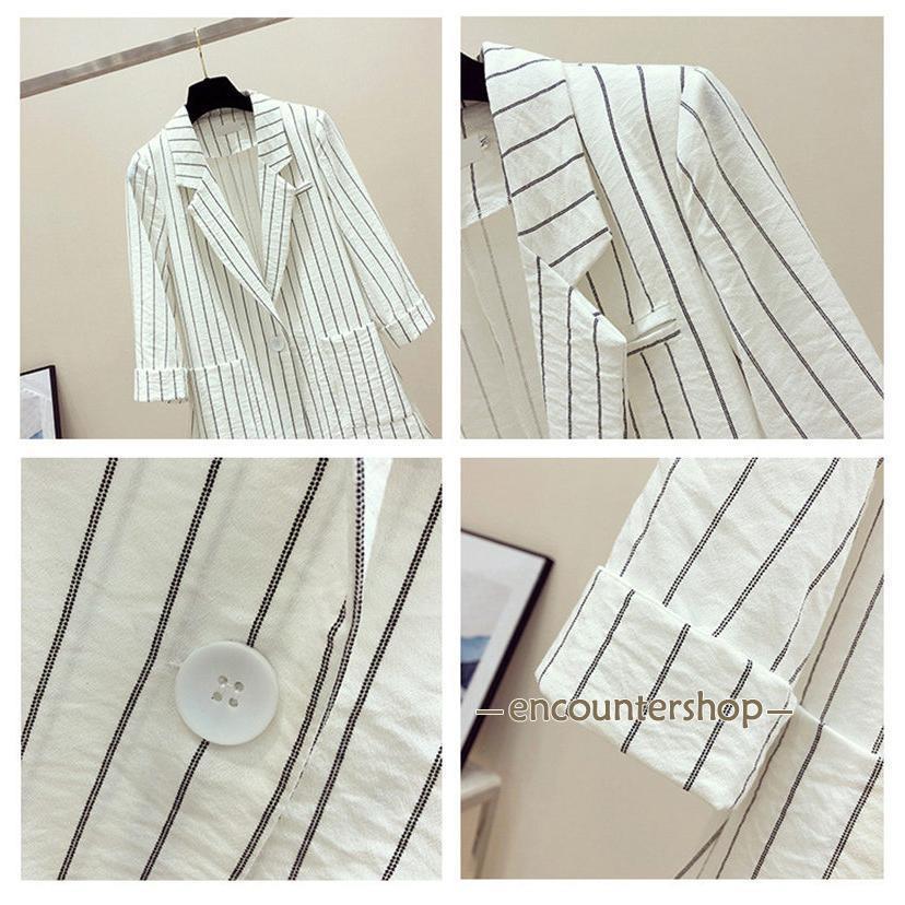 テーラードジャケット レディース ジャケット ボーダー柄 スーツ