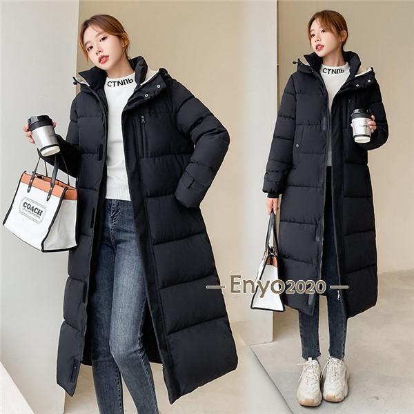 黒 中綿入り ベンチコート ロング丈 Kappa（カッパ）の「【限定商品】中綿ベンチコート(ロング丈