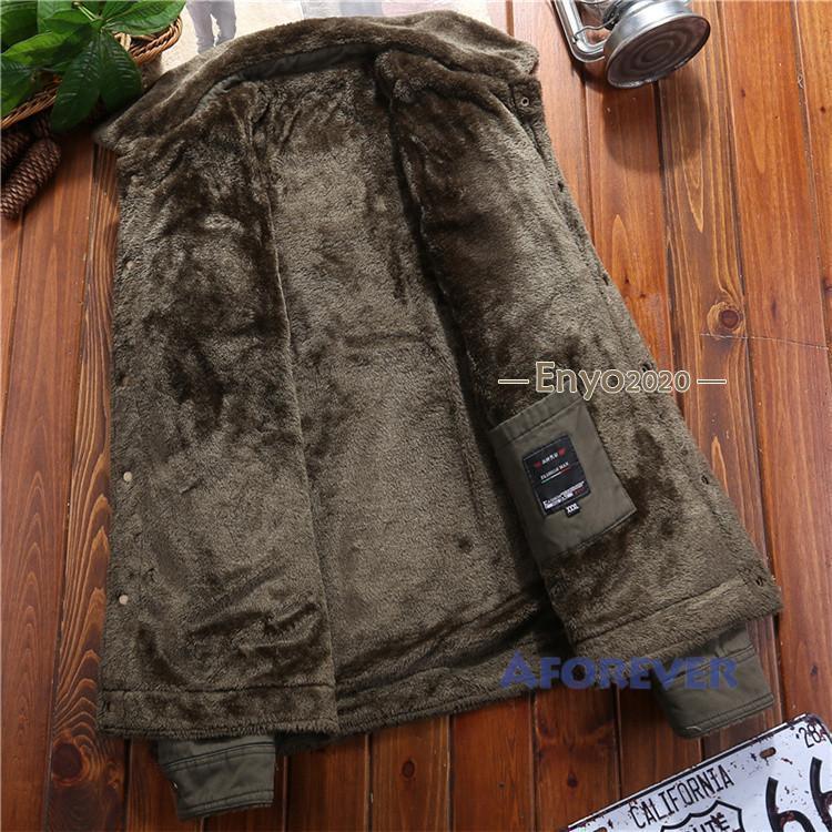 ボアジャケット メンズ 裏起毛 ミリタリージャケット 厚手ジャケット