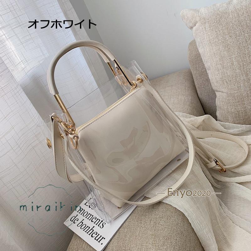 PVCバッグ 透明 トートバッグ オシャレ 2WAY ミニ ショルダー
