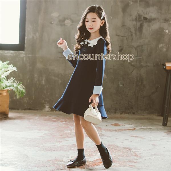 ワンピース 子供 女の子 キッズ フリル プルオーバー ガールズ 子供ドレス 裏起毛 発表会 韓国風 子供服 可愛い おしゃれ フォーマル 秋冬 | ブランド登録なし | 08